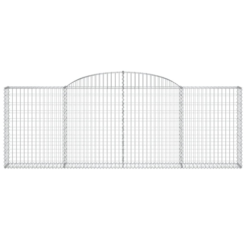 vidaXL íves horganyzott vas gabion kosár 300 x 30 x 100/120 cm