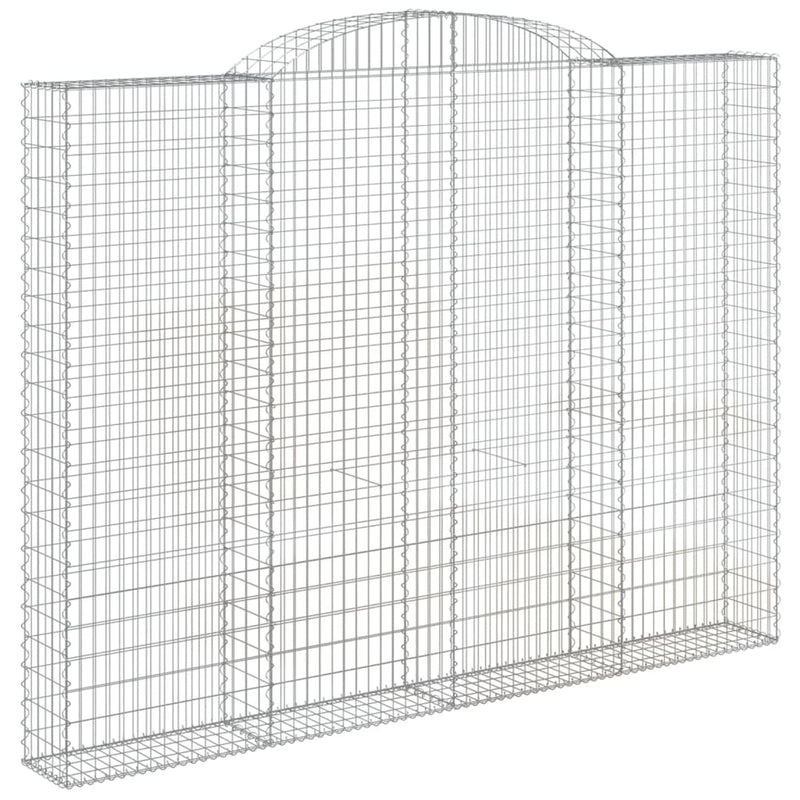 vidaXL íves horganyzott vas gabion kosár 300 x 30 x 220/240 cm