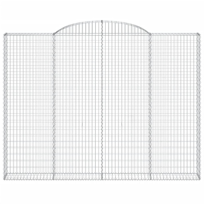 vidaXL íves horganyzott vas gabion kosár 300 x 30 x 220/240 cm