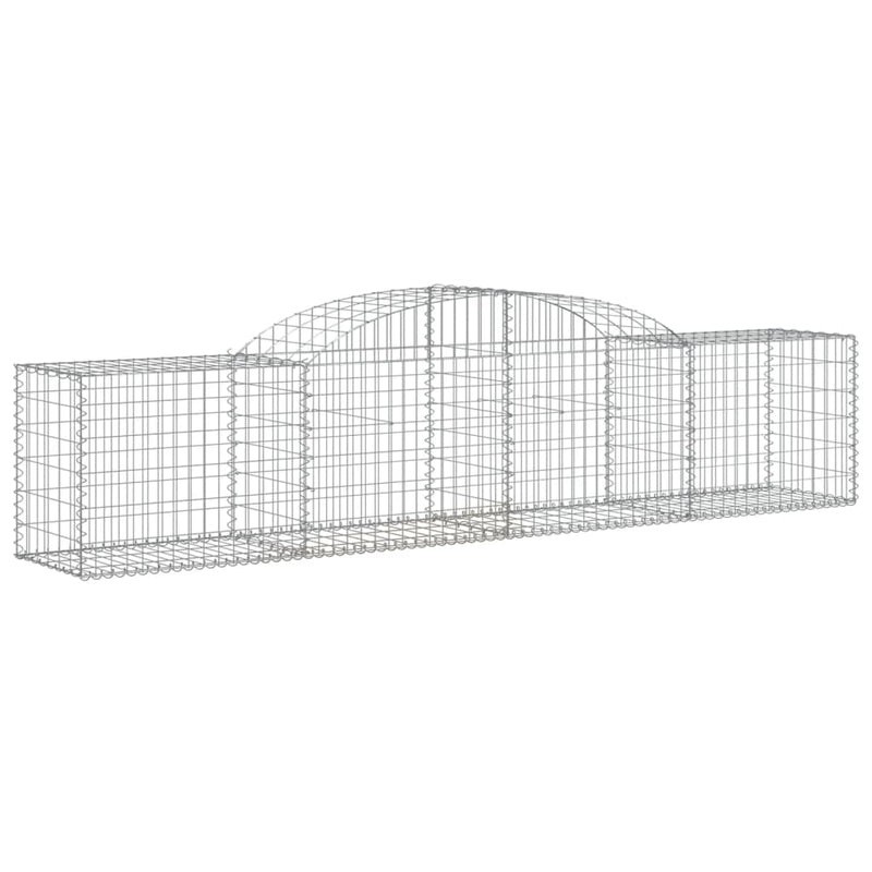 vidaXL íves horganyzott vas gabion kosár 300 x 50 x 60/80 cm