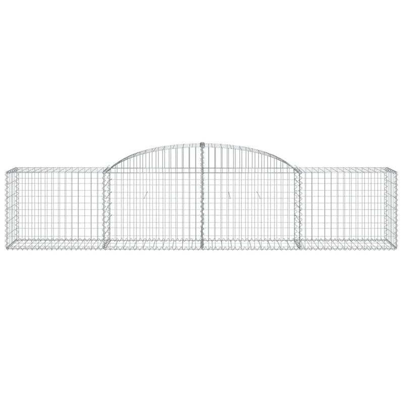 vidaXL íves horganyzott vas gabion kosár 300 x 50 x 60/80 cm