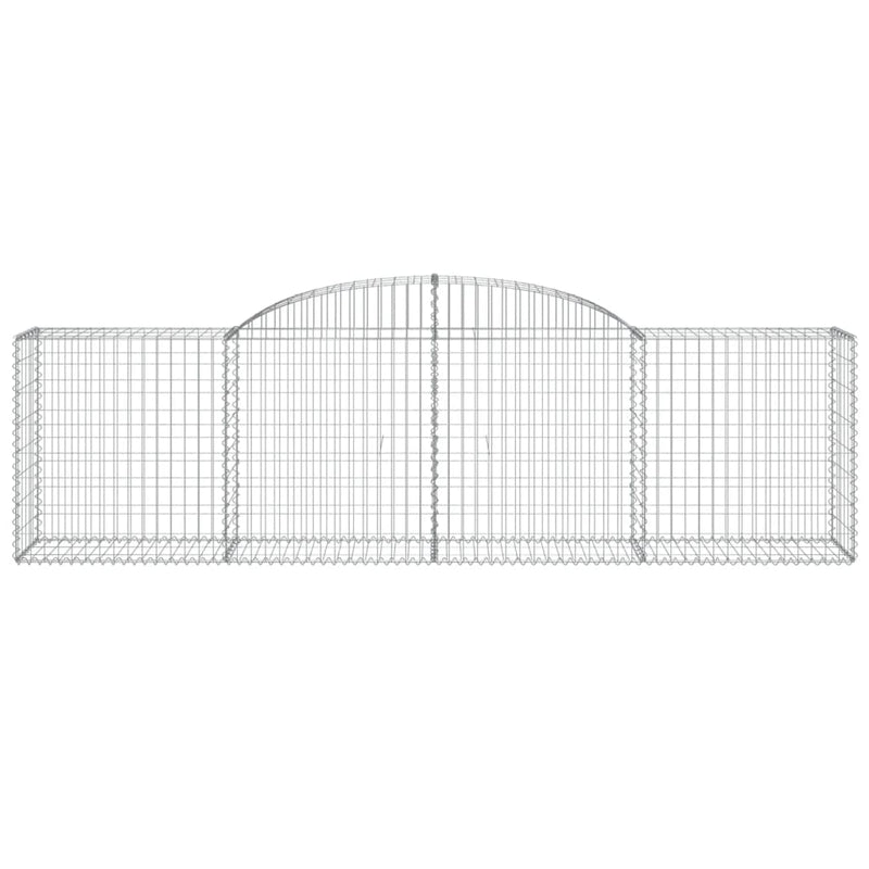 vidaXL íves horganyzott vas gabion kosár 300 x 50 x 80/100 cm