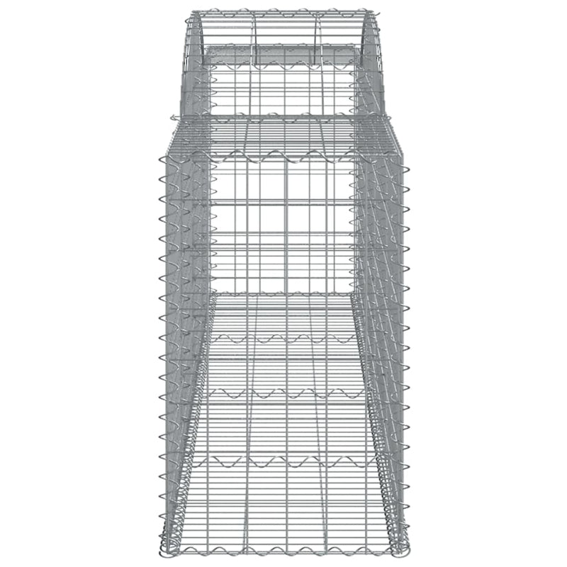 vidaXL íves horganyzott vas gabion kosár 300 x 50 x 80/100 cm