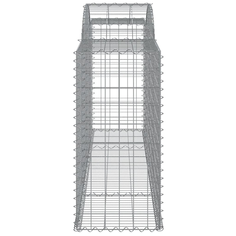vidaXL íves horganyzott vas gabion kosár 300 x 50 x 100/120 cm