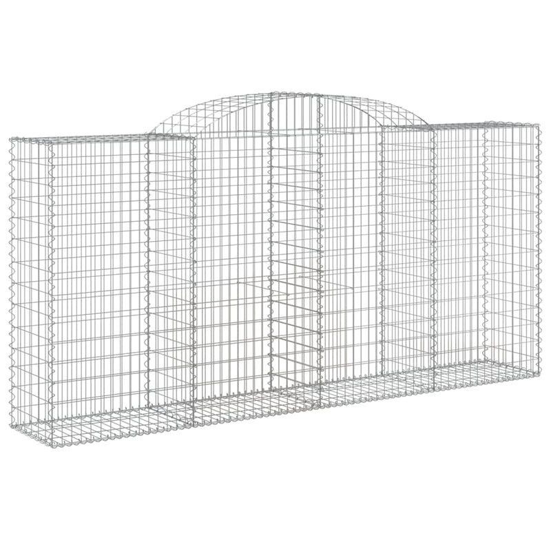 vidaXL íves horganyzott vas gabion kosár 300 x 50 x 140/160 cm