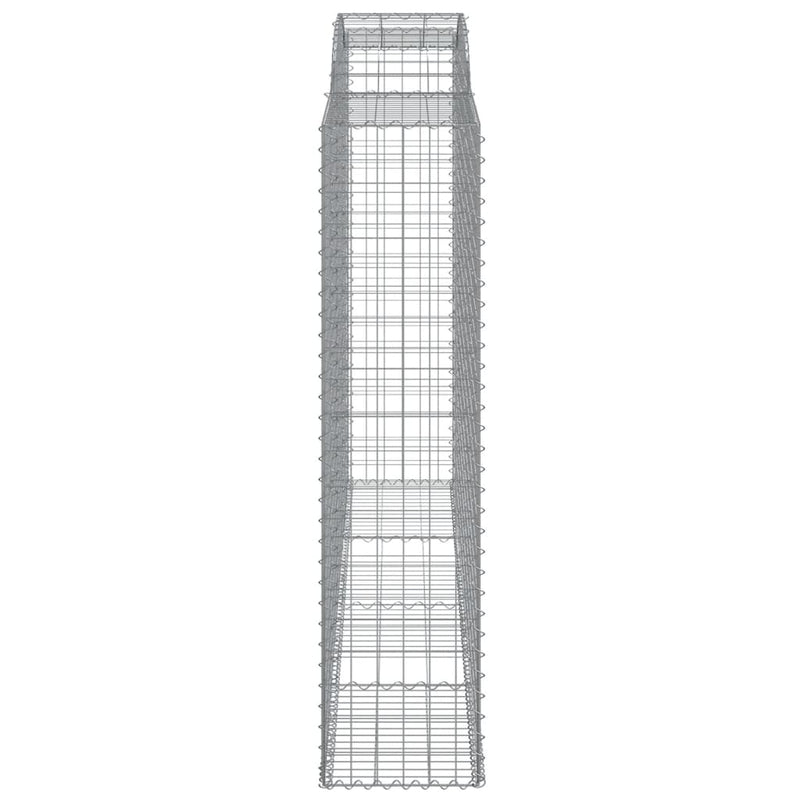 vidaXL íves horganyzott vas gabion kosár 300 x 50 x 200/220 cm