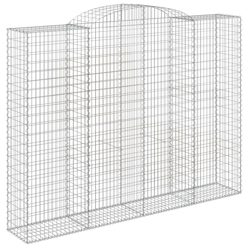 vidaXL íves horganyzott vas gabion kosár 300 x 50 x 220/240 cm