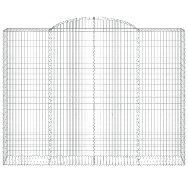vidaXL íves horganyzott vas gabion kosár 300 x 50 x 220/240 cm