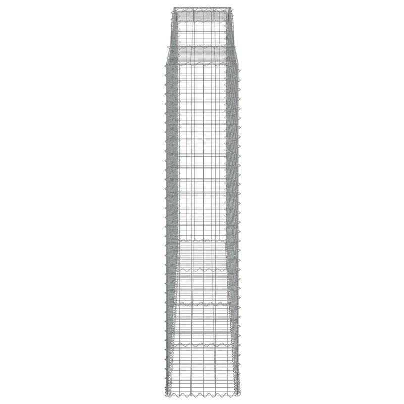 vidaXL íves horganyzott vas gabion kosár 300 x 50 x 220/240 cm