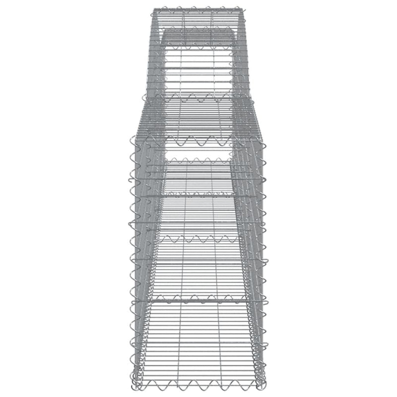 vidaXL íves horganyzott vas gabion kosár 400x30x60/80 cm