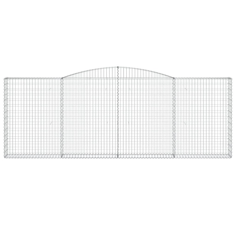 vidaXL íves horganyzott vas gabion kosár 400x30x140/160 cm