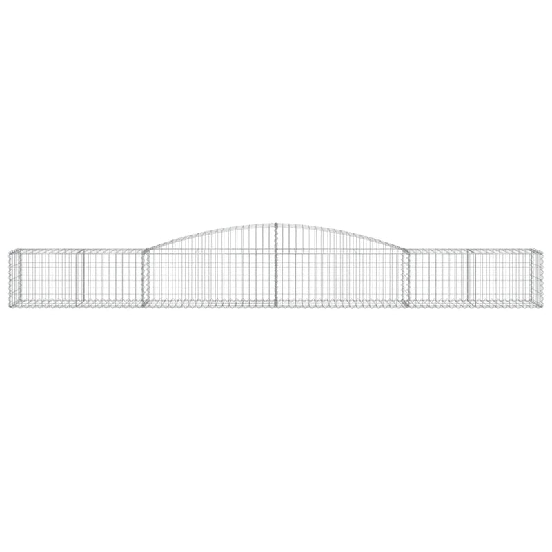 vidaXL íves horganyzott vas gabion kosár 400x50x40/60 cm