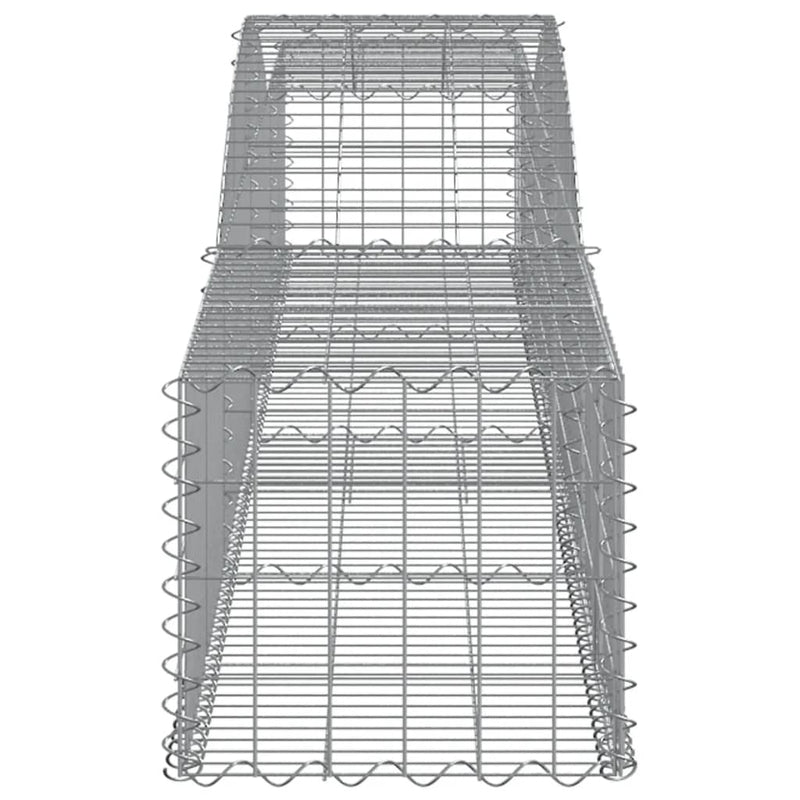 vidaXL íves horganyzott vas gabion kosár 400x50x40/60 cm