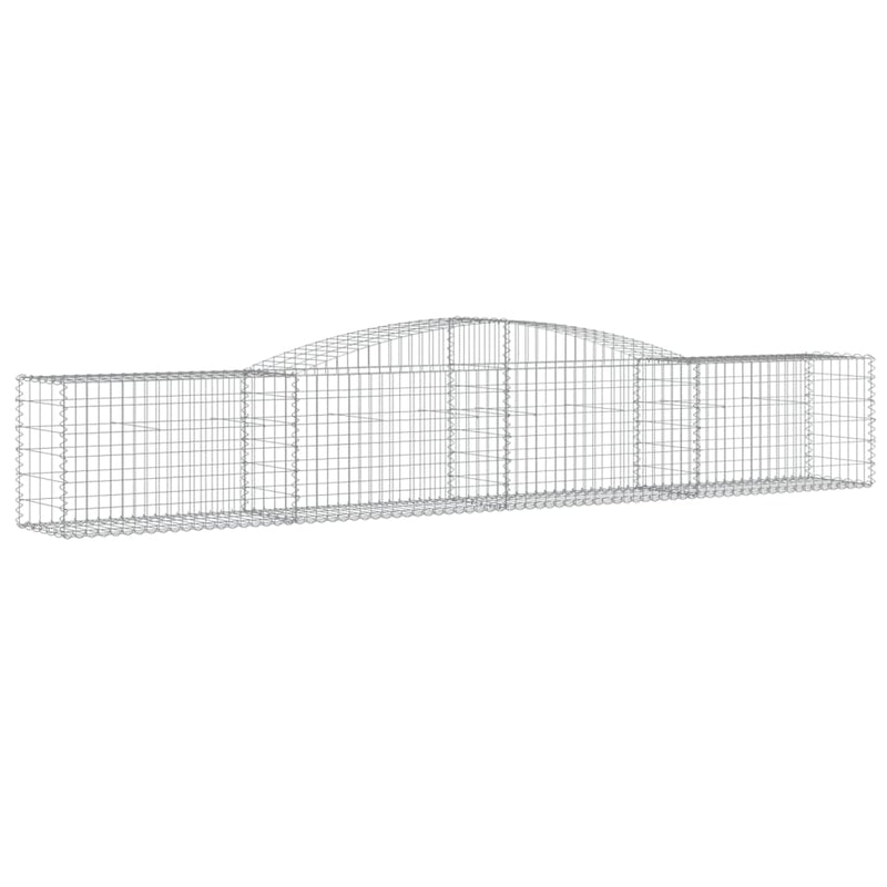 vidaXL íves horganyzott vas gabion kosár 400x50x60/80 cm