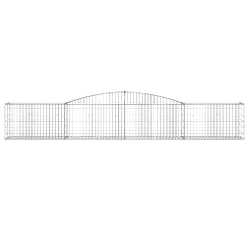 vidaXL íves horganyzott vas gabion kosár 400x50x60/80 cm