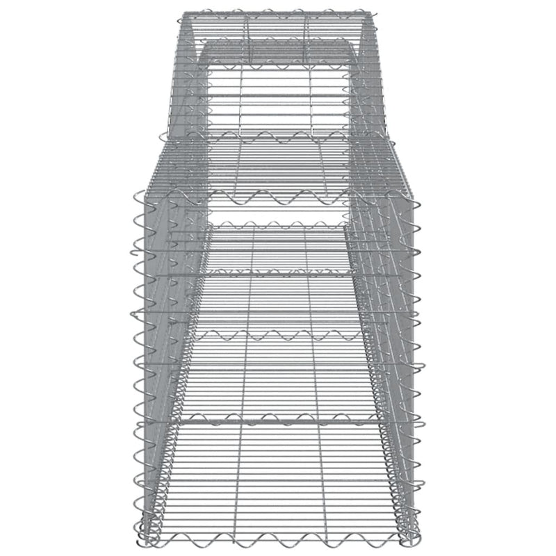 vidaXL íves horganyzott vas gabion kosár 400x50x60/80 cm