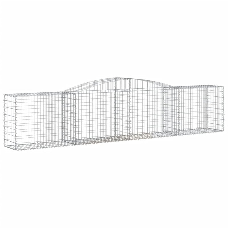 vidaXL íves horganyzott vas gabion kosár 400x50x80/100 cm