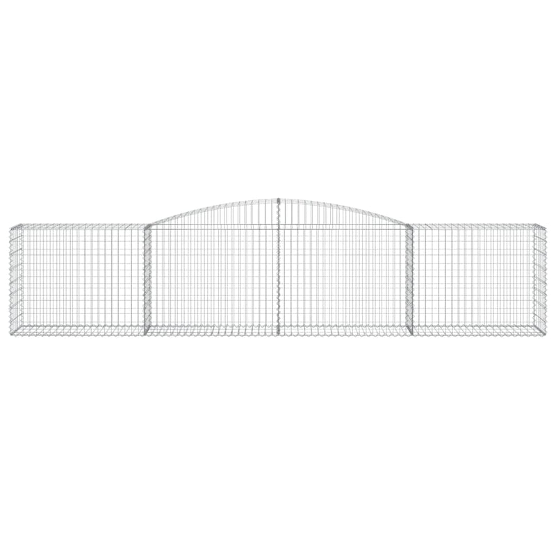 vidaXL íves horganyzott vas gabion kosár 400x50x80/100 cm