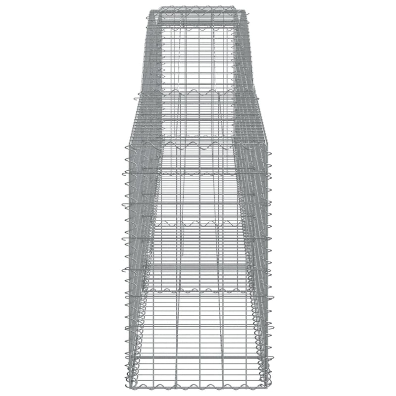 vidaXL íves horganyzott vas gabion kosár 400x50x80/100 cm