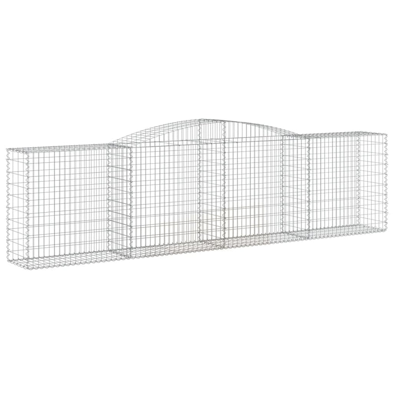 vidaXL íves horganyzott vas gabion kosár 400x50x100/120 cm