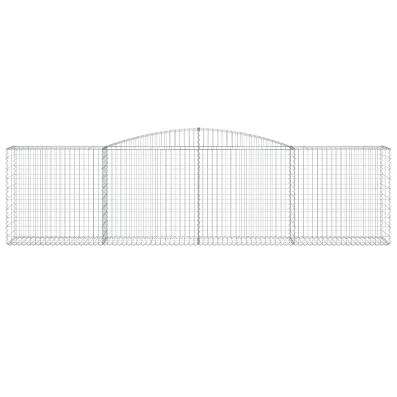 vidaXL íves horganyzott vas gabion kosár 400x50x100/120 cm
