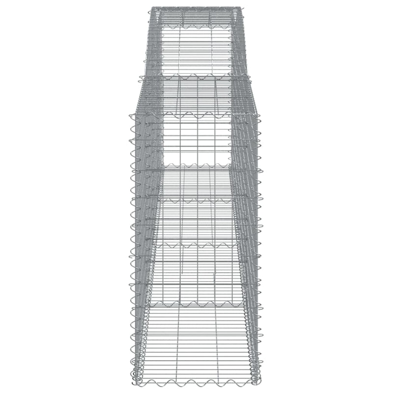 vidaXL íves horganyzott vas gabion kosár 400x50x100/120 cm