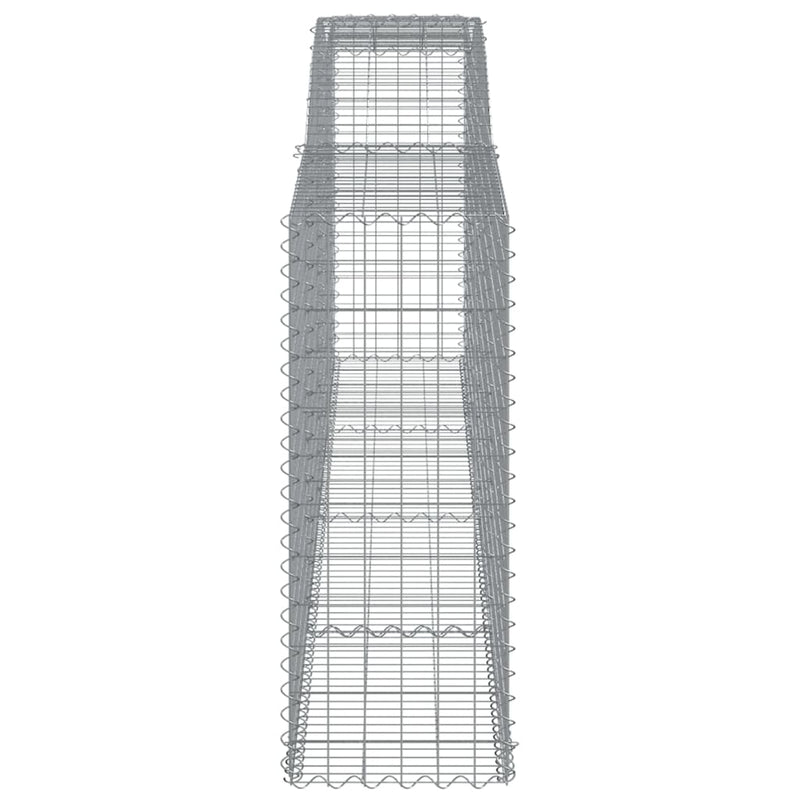 vidaXL íves horganyzott vas gabion kosár 400x50x120/140 cm