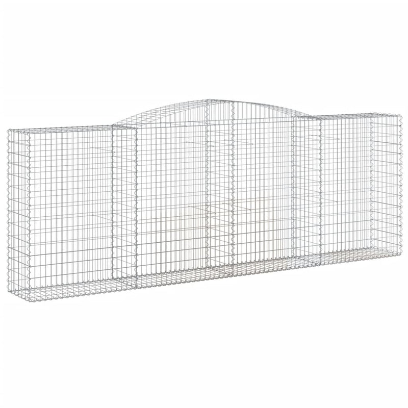 vidaXL íves horganyzott vas gabion kosár 400x50x140/160 cm