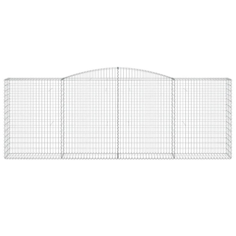 vidaXL íves horganyzott vas gabion kosár 400x50x140/160 cm