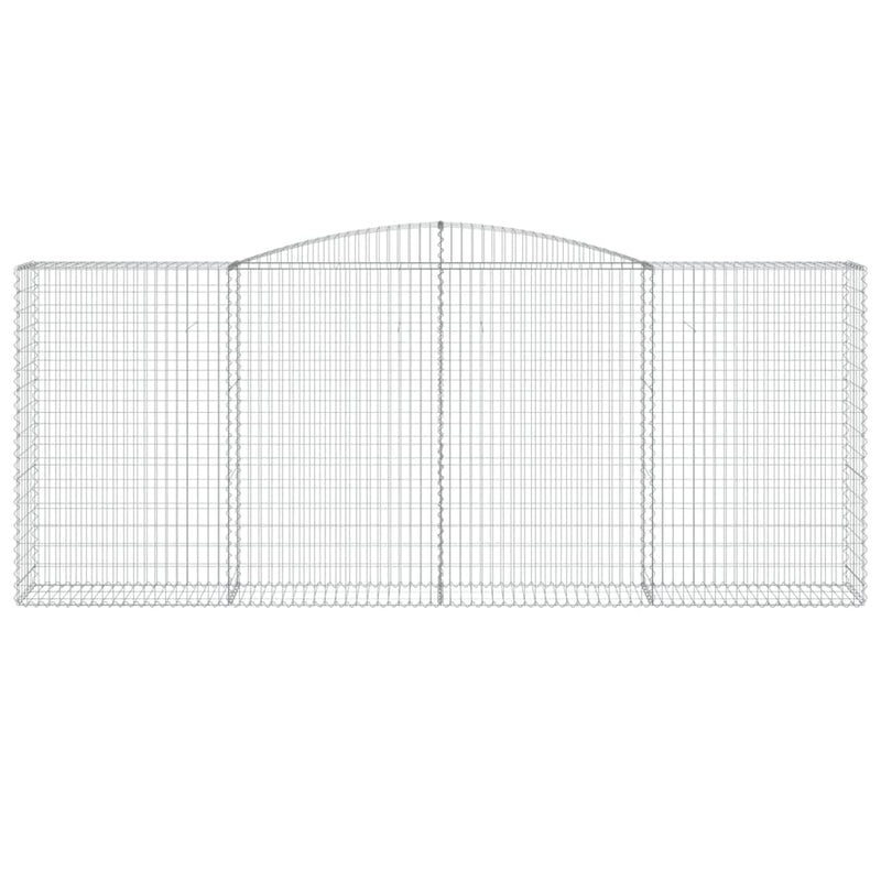 vidaXL íves horganyzott vas gabion kosár 400x50x160/180 cm