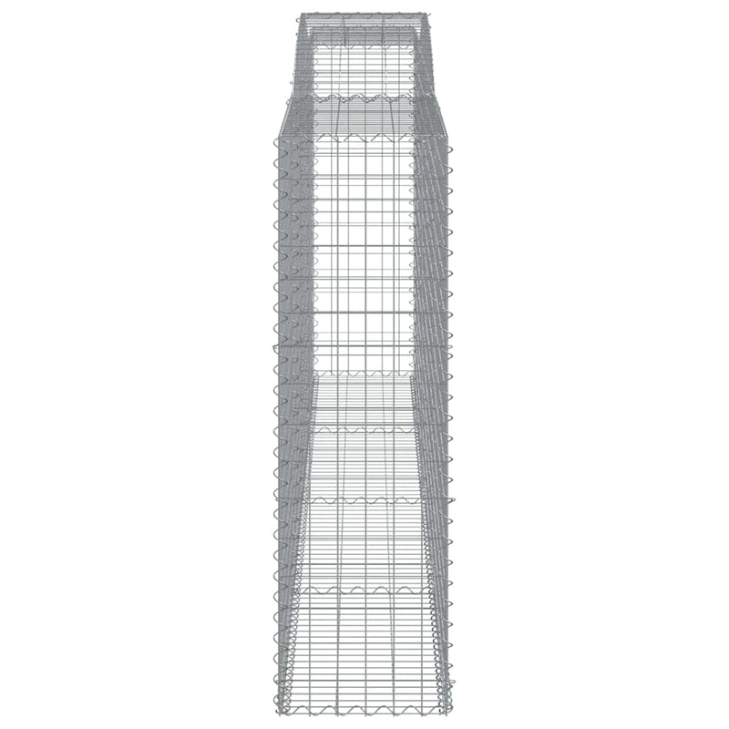 vidaXL íves horganyzott vas gabion kosár 400x50x160/180 cm