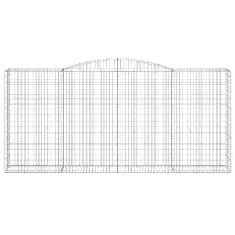vidaXL íves horganyzott vas gabion kosár 400x50x180/200 cm