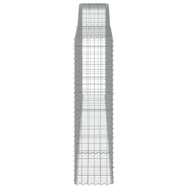 vidaXL íves horganyzott vas gabion kosár 400x50x180/200 cm