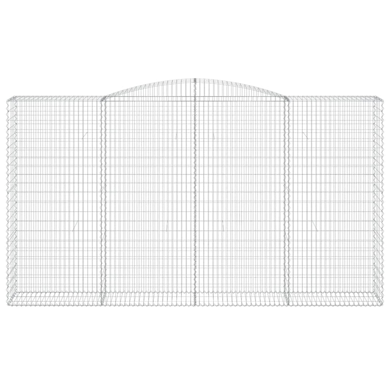 vidaXL íves horganyzott vas gabion kosár 400x50x220/240 cm