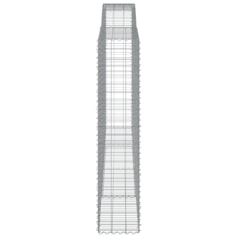 vidaXL íves horganyzott vas gabion kosár 400x50x220/240 cm