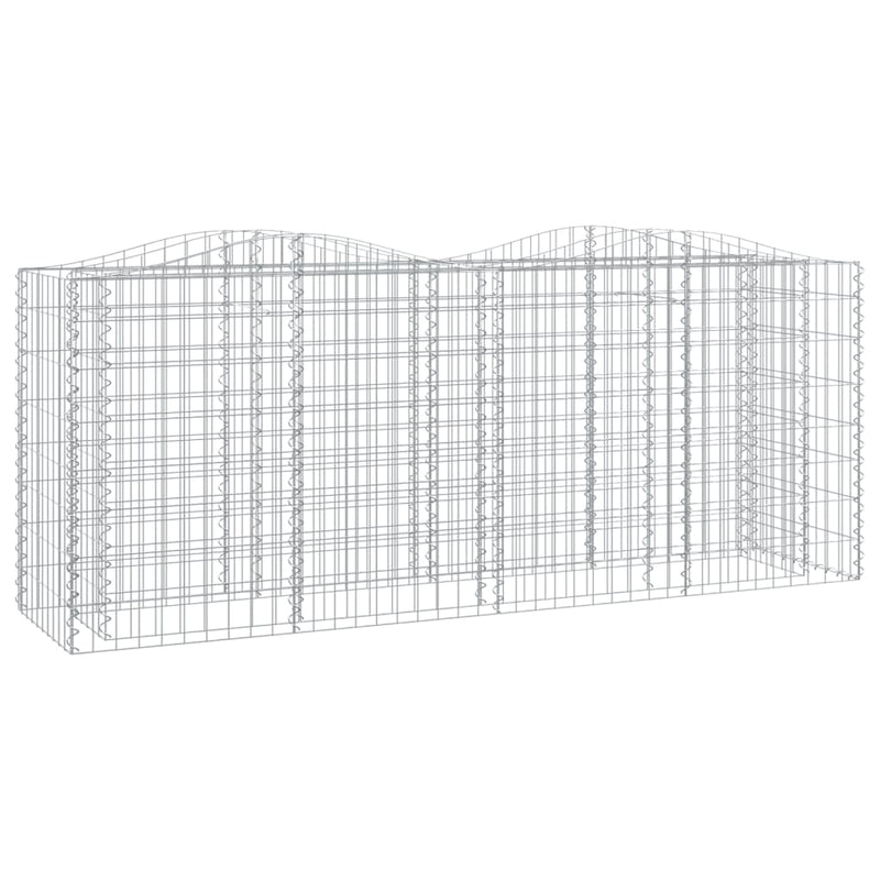 vidaXL íves horganyzott vas gabion magaságyás 200x50x100 cm