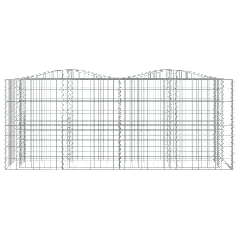 vidaXL íves horganyzott vas gabion magaságyás 200x50x100 cm