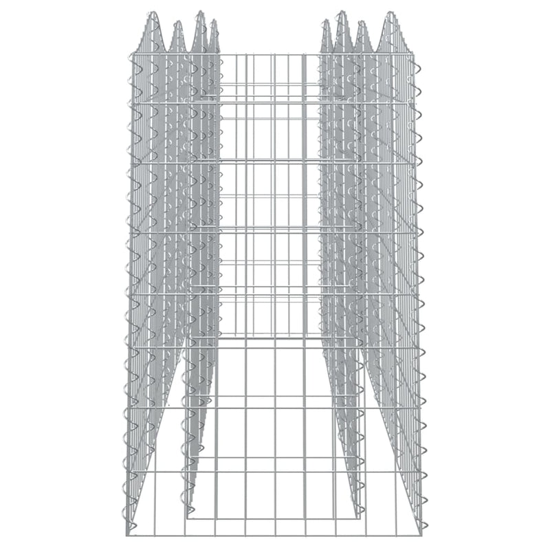 vidaXL íves horganyzott vas gabion magaságyás 200x50x100 cm
