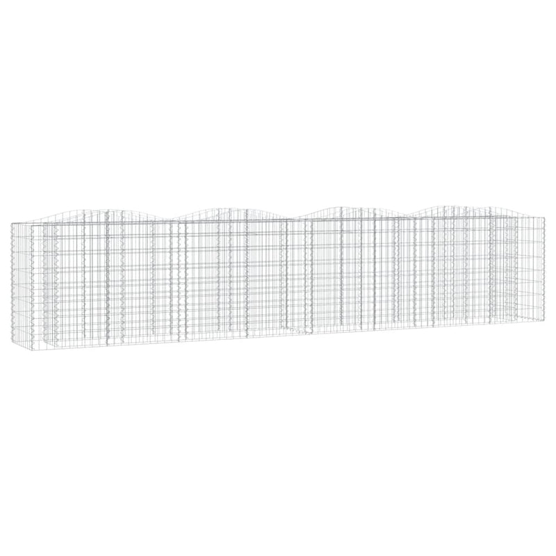 vidaXL íves horganyzott vas gabion magaságyás 400x50x100 cm