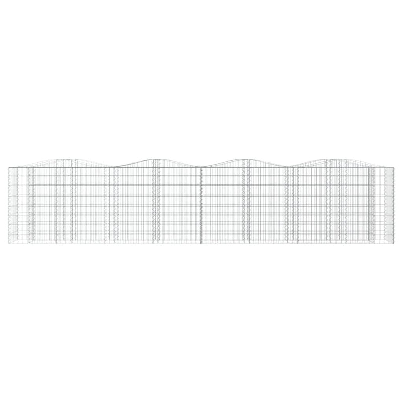 vidaXL íves horganyzott vas gabion magaságyás 400x50x100 cm
