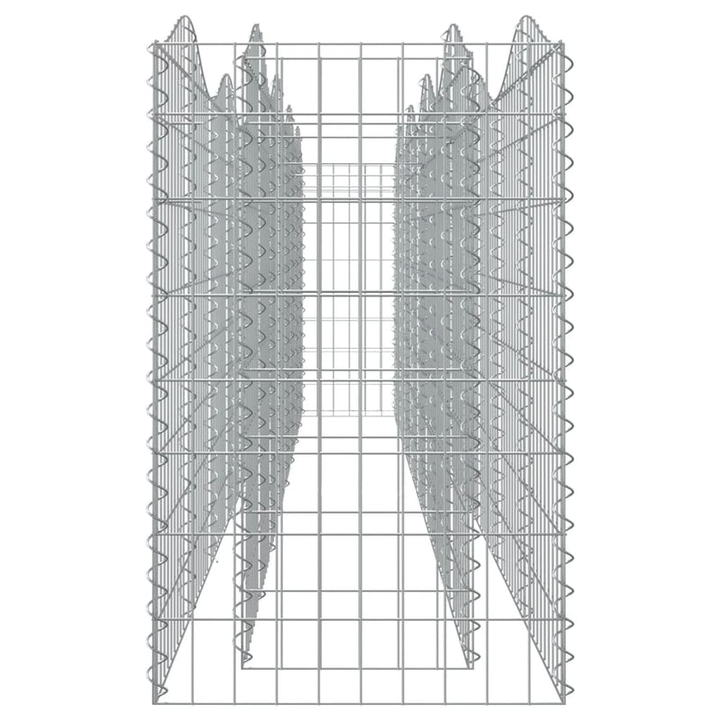 vidaXL íves horganyzott vas gabion magaságyás 400x50x100 cm
