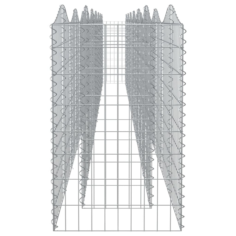 vidaXL íves horganyzott vas gabion magaságyás 600 x 50 x 100 cm