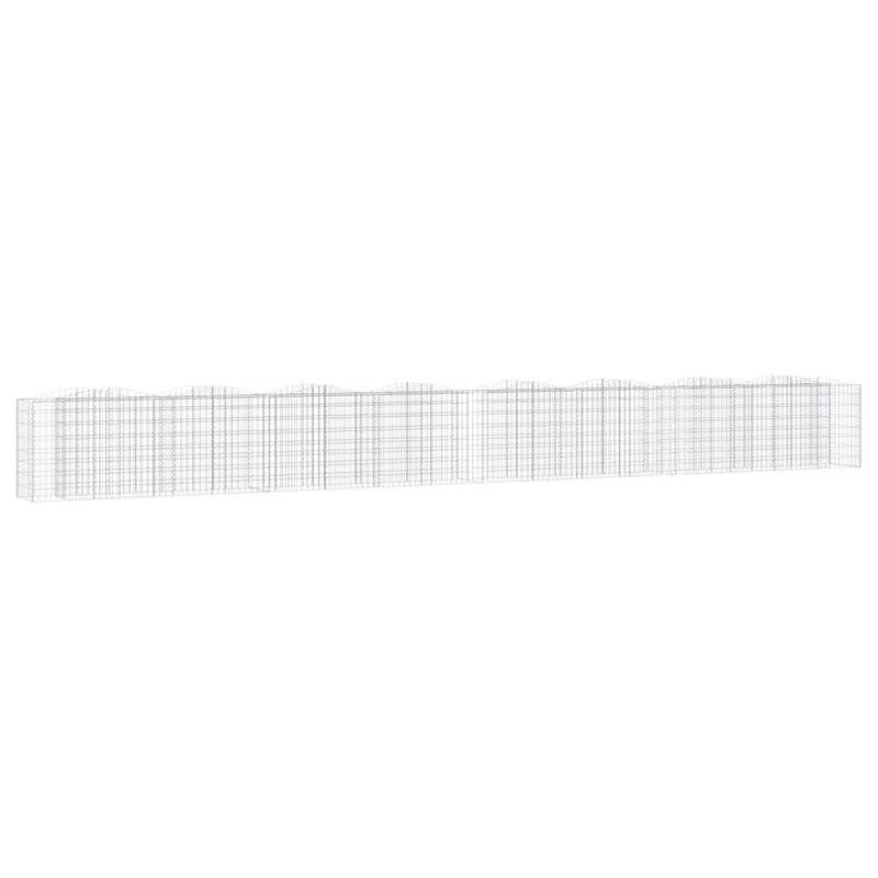 vidaXL íves horganyzott vas gabion magaságyás 800 x 50 x 100 cm
