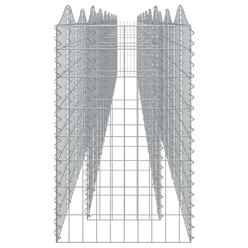 vidaXL íves horganyzott vas gabion magaságyás 800 x 50 x 100 cm