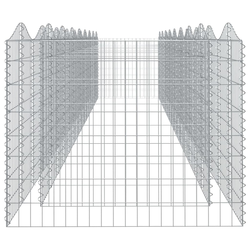 vidaXL íves horganyzott vas gabion magaságyás 800 x 100 x 100 cm