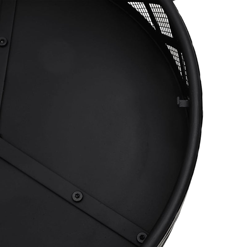 vidaXL acél XXL méretű tűztál piszkavassal 70 cm
