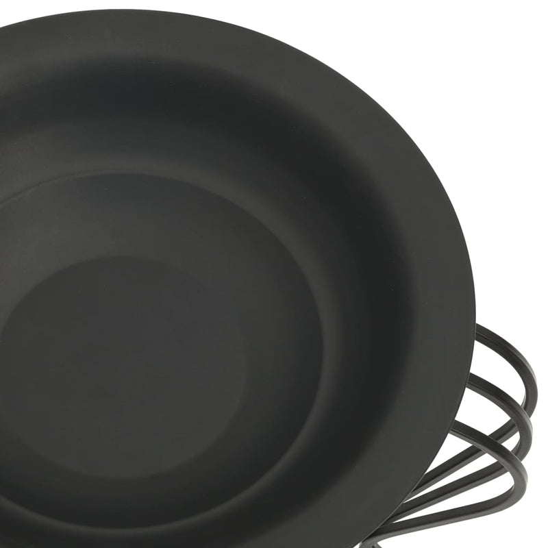 vidaXL acél tűztál piszkavassal 49 cm