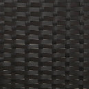 vidaXL fekete 2 személyes polyrattan kerti pad párnával