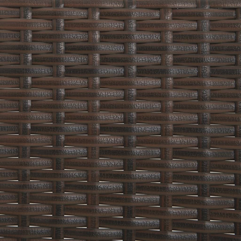 vidaXL 3 személyes barna polyrattan kerti kanapé párnával