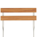 vidaXL 6 db tömör tíkfa és acél összecsukható bisztrószék